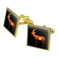 thumbnail image 1 of Gazelle Orange Sky Africa Acacia Square Cufflink Set - Silver or Gold, 1 of 5