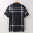thumbnail image 5 of CONZONE Men's Polo Shirt Short Sleeve Casual Polo Shirt for Men Plaid Breathable Slim Fit Cozy Summer Golf Shirts, 5 of 7