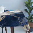 thumbnail image 4 of Marble Navy Blue Table Cloth Waterproof Tablecloths, Abstract Gold White Brick Stone Motif Tablecloth Dining Table Cover for Kitchen Party Tabletop Outdoor, Rectangle Tablecloth 60x120 Inch, 4 of 9