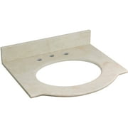 American Imaginations 25.5"W x 22"D Marble Top, Beige For 8" OC Faucet