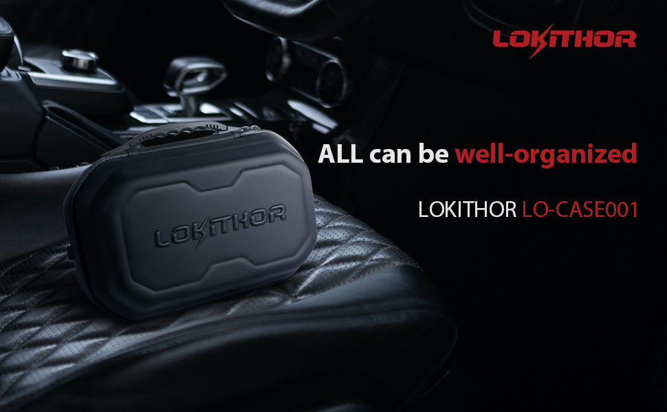 LOKITHOR JA Series Carrying Case-Protective EVA Storage Bag with Handle for JA300,JA301,JA302,JA400,JA401,JA3000  Jump Starter with air compressor