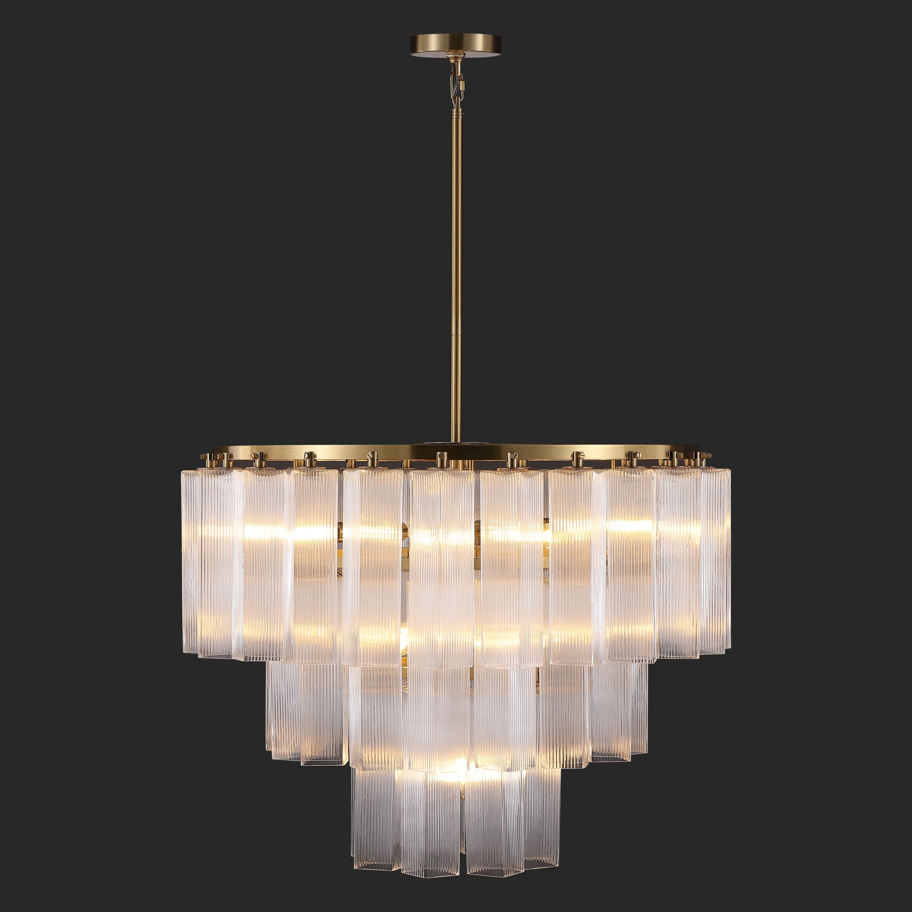 Safavieh Counture Kelcie Glass Chandelier, Clear/Gold