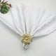 thumbnail image 4 of Servilletero de Malla Metálica con Flores Incrustadas | Decoración de Mesa Plateada para Fiestas y Bodas | Elegante Servilletero y Cierre para Cortina, 4 of 6