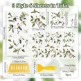 thumbnail image 2 of 6 Sheets Magnolia Rub On Transfer Sticker, Flower Theme Decal for Home Party Present Packaging DIY Scrapbooking Photo Albums Furniture,15 * 30cm, 2 of 7