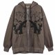 thumbnail image 2 of Chaqueta con capucha con estampado de Ángel Vintage para mujer, chaqueta con cremallera para hombre, bolsillo de manga larga, ropa de calle de otoño e invierno, abrigo, sudaderas con capucha holgadas, 2 of 4