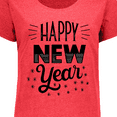 thumbnail image 4 of Inktastic Happy New Year in Hand Lettering Women's Plus Size T-Shirt, 4 of 5