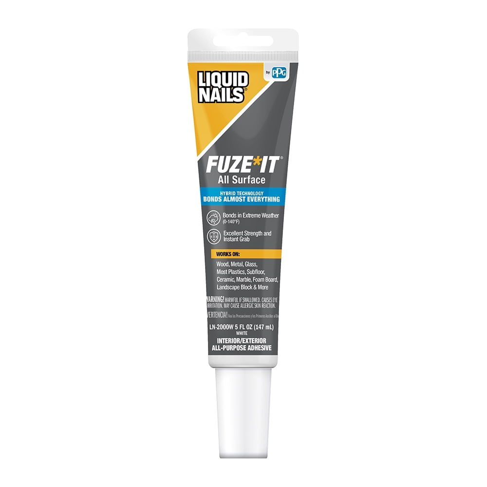 Liquid Nails FuzeIt All Surface Construction Adhesive (LN2000W), 5 oz