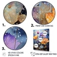 thumbnail image 3 of Designart "Galaxy Of Vibrant Florals" Violets Floater Framed Canvas Art Print, 3 of 5