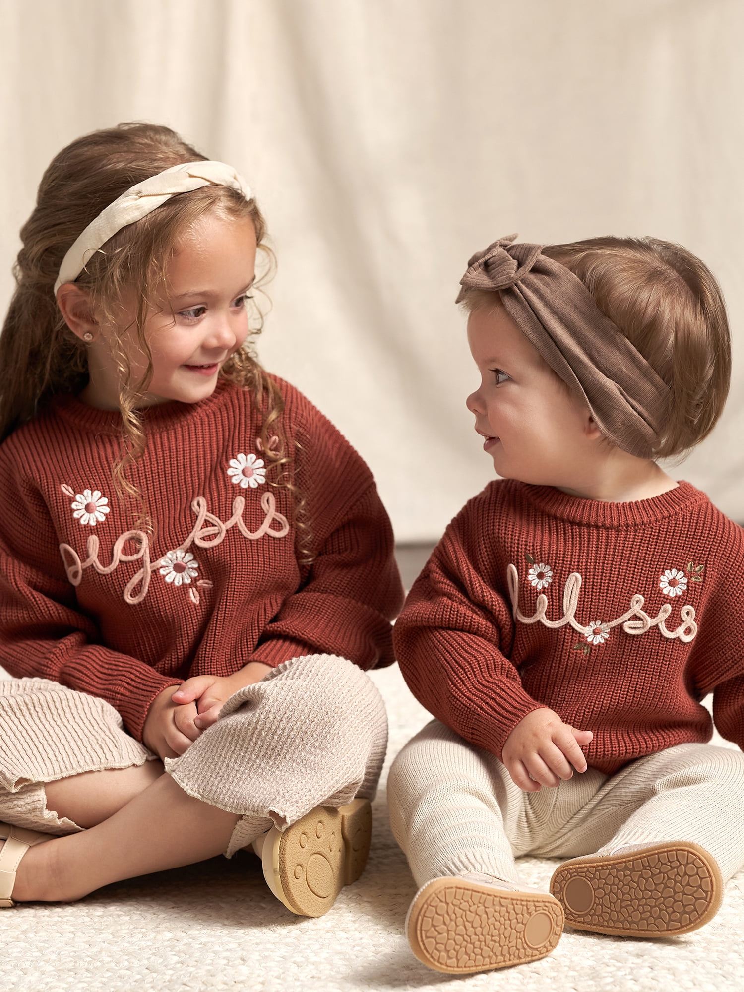 Modern Moments By Gerber Baby Girl Matching Sister Sweater, Sizes 0/3M-18M