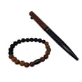 thumbnail image 4 of Set de pulsera y bolígrafo MOLA madera negra para caballero accesorios, 4 of 4