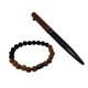 thumbnail image 4 of Set de pulsera y bolígrafo MOLA madera negra para caballero accesorios, 4 of 4