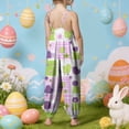 thumbnail image 6 of Staki Toddler Easter Jumpsuit Easter Outfits for Toddler Girls One Piece Romper Baby Cute Bunny Floral Print Onesies Jumpsuit 1-10Y(Beige,1-2 Years), 6 of 6