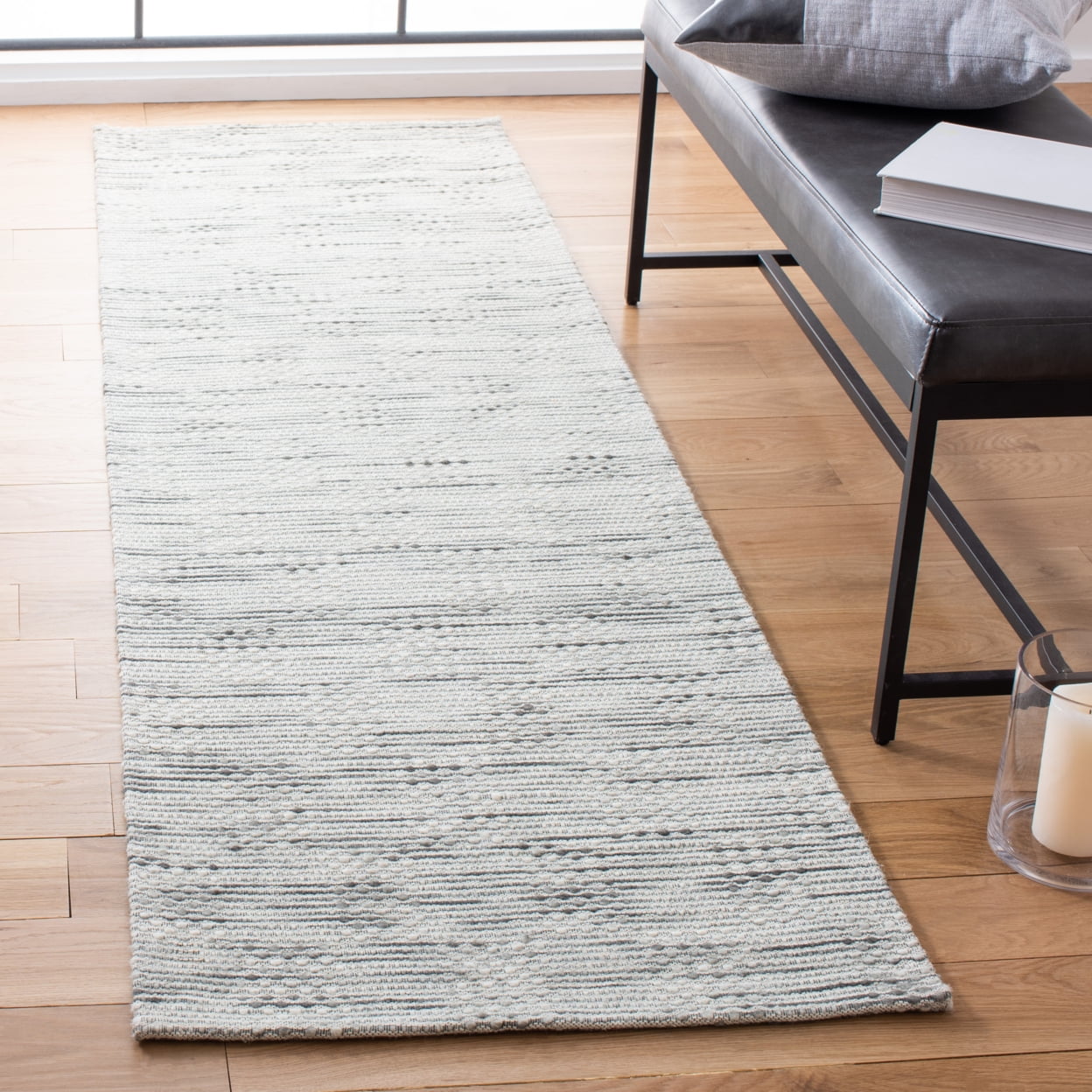 SAFAVIEH Marbella Johann Abstract Striped Area Rug, Grey/Beige, 4' x 6'