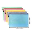 thumbnail image 2 of LKWLPD A4 Mesh Zipper Pouch Bags 5 Pack Student Stationery Mesh Bags with Zipper Waterproof Pencil Case Transparent Information Bag Clear Storage Bags for Classroom, Travel, Office, 2 of 9