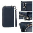 thumbnail image 6 of Pearl Angeli Women's Leather Mobile Phone Crossbody Cell Phone Bag RFID (Royal Blue), 6 of 6