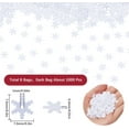 thumbnail image 2 of 1 Box 6000Pcs Snowflake Sequin Christmas Winter Sequins Small Flat White Paillette with Hole PVC Plastic Snow Glitter Paillettes Ornament for Christmas Tree Party Table DIY Craft Accessories, 2 of 5