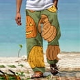 thumbnail image 2 of SNOWSONG Clearance! Pants for Men, Halloween Pants Men's Casual Pants Halloween Pumpkinhead Beach Pants with Pockets, Baggy Pants Men, Halloween Pajamas B XL, 2 of 4