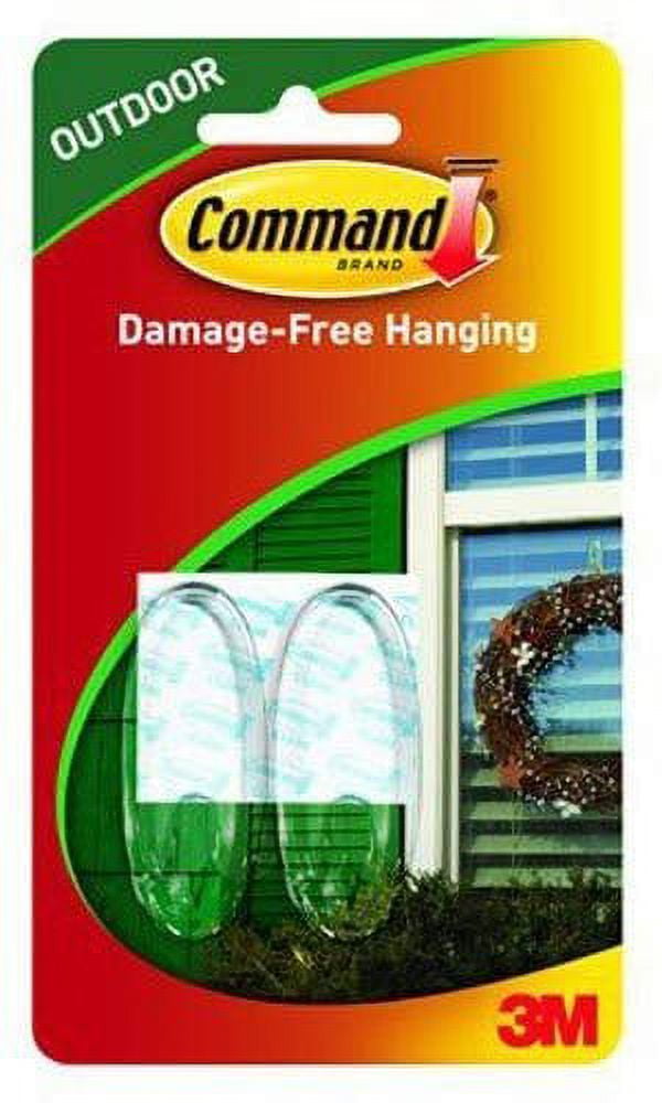 Command Outdoor Window Hooks, Medium, Clear, 6-Hooks 17091CLR-AWES
