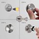 thumbnail image 4 of Robe Hook 6pcs 304 Stainless Steel Door Hooks Wall-Mount Robe Coat Hook Chrome Cylinder Towel Hook Heavy Duty Clothes Hanger Brushed Nickel, 4 of 5