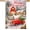 red truck, variant on Christmas Winter Garden Flag 12x18 Inch Double Sided Burlap Welcome Flag, Rustic Pine Tree and Snowflakes Outdoor Yard Flag for Holiday Winter Décor