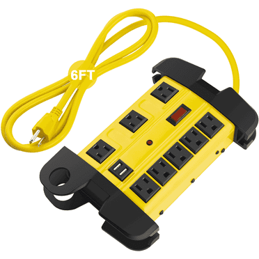 VILONG 8-Outlet Surge Protector Power Strip with 2 USB Ports, 15A/1875W/2700J, 6ft Cord Flat Plug, ETL Listed