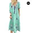 thumbnail image 1 of Vestido maxi con estampado floral bohemio Cuello en V Cordón con cordones Ropa de manga larga Inevent AP000133-47B, 1 of 6