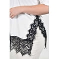 thumbnail image 4 of Blusa con detalle de encaje Roman Fashion /Tallas Extras, 1925 (Blanco) blanco 36, 4 of 6