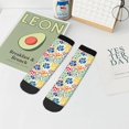 thumbnail image 7 of Pofeuu Cartoon Flowers Print 30cm Socks, Adult Running Hiking Socks for Youth and Adult, 7 of 7