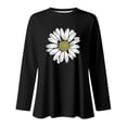 thumbnail image 4 of Lkhaha 2026 Women T-Shirts Fashion Printed Casualoft Breathable Tunic Blouse Black 3XL, 4 of 4