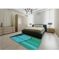thumbnail image 4 of Ahgly Company Indoor Square Patterned Dark Turquoise Green Area Rugs, 4' Square, 4 of 6