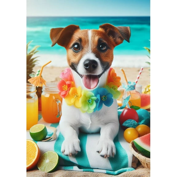 Jack Russell - Best of Breed DCR Summer Garden Flag 12" x 17"