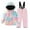 Mint Green, variant on LIJCC Cute Graphic Kids Snow Suit Boys Girls Colorful Ski Suit Two Piece Set Artificial Fur Hooded Jacket & Kids Snow Bibs Pants Thickened Warm Winter Insulated Clothes