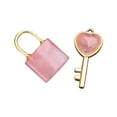 thumbnail image 6 of Segolike Necklace Pendant Set Heart Shaped Key Fashion Versatile Matching Couples Necklace for Shopping Travel Him and Her pink, 6 of 8