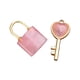 thumbnail image 5 of Juego de Colgante y collar con candado para parejas Yuyangstore llave en forma de corazón rosa, 5 of 8