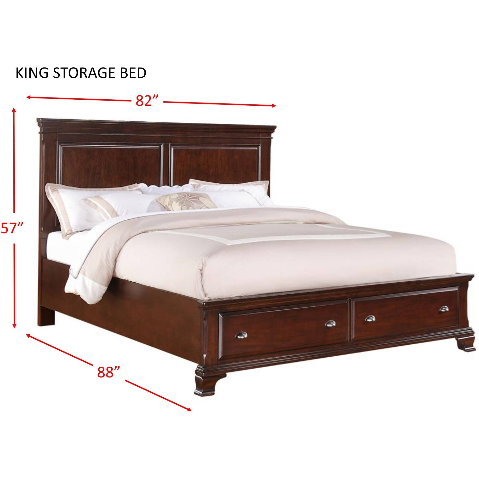 Picket House Furnishings Brinley Cherry Queen Storage Bed