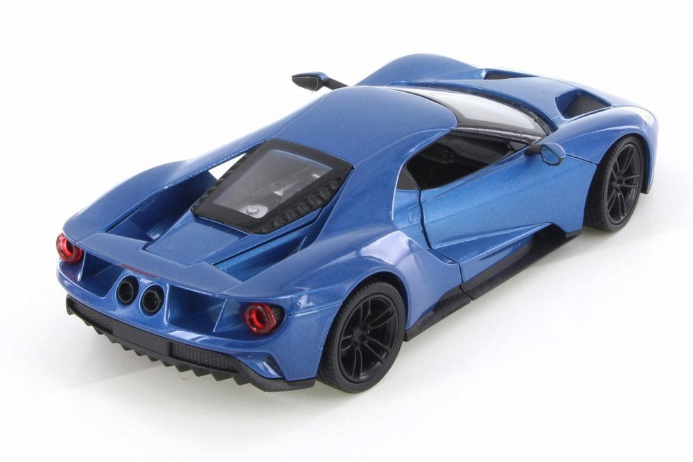 2017 Ford GT, Blue - Welly 24082/4D - 1/24 Scale Diecast Model Toy Car