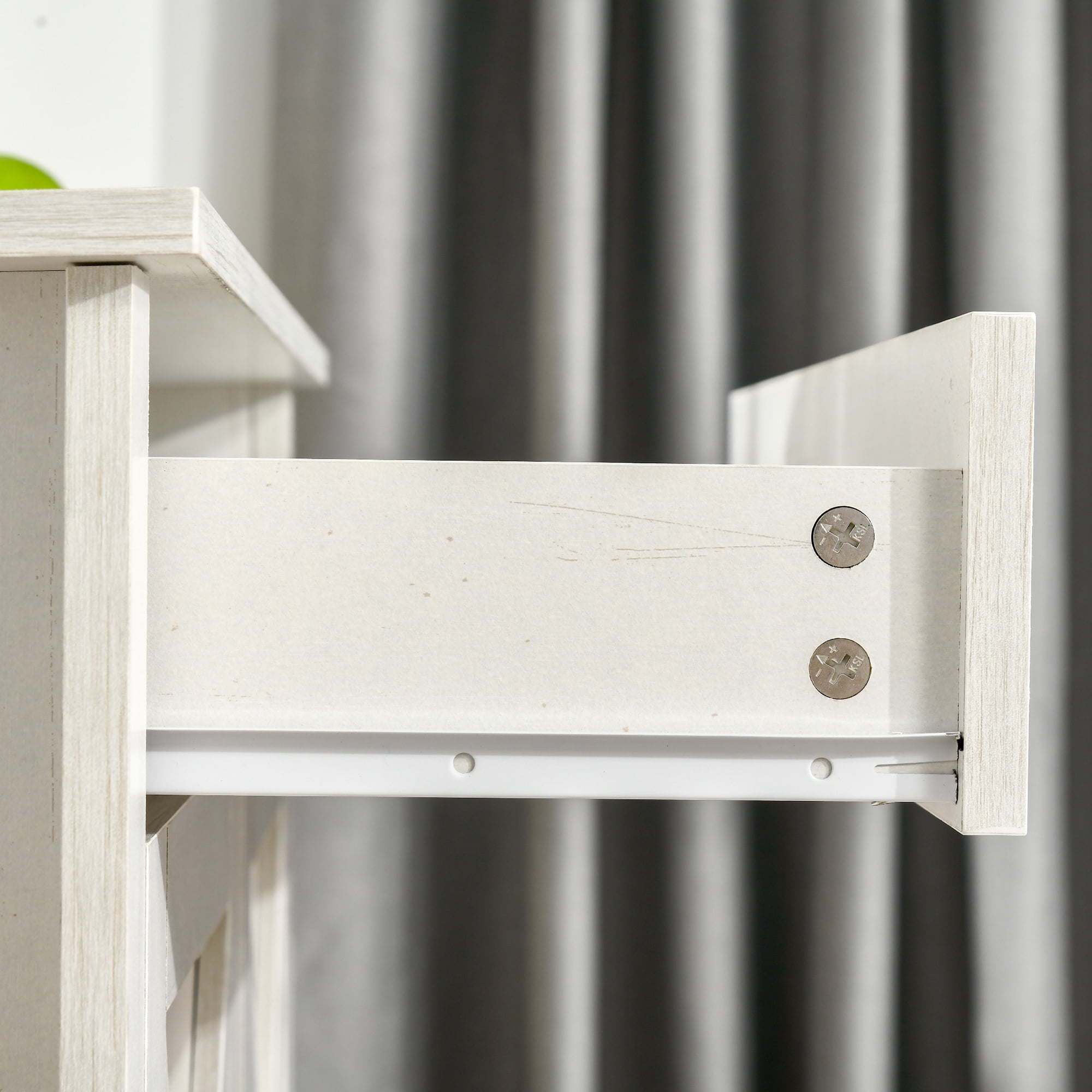 HOQBN Farmhouse Sideboard Cabinet with Barn Doors Kitchen Buffet Cabinet with Drawer and Adjustable Shelf White