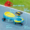 thumbnail image 2 of Qaba Blue Wiggle Car – Foot-Powered Ride-On with Music & Lights – Safe & Fun for Indoor Play – 27.2" x 12.2" x 14.2" – Includes Traction Rope, 2 of 7