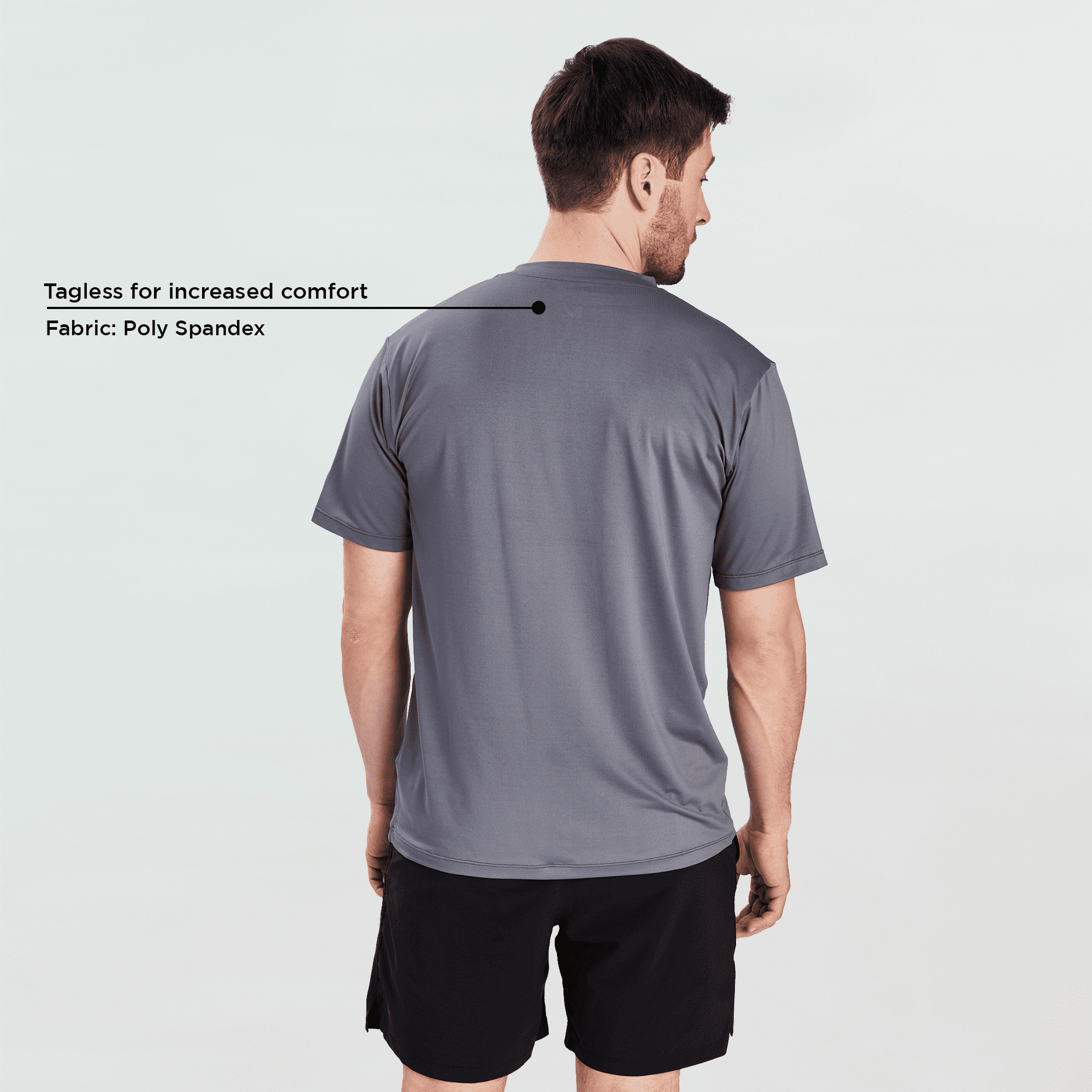 MISSION Mens Performance Shirt Charcoal - LG