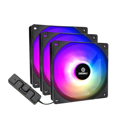 ENERMAX HF120 RGB 120MM PWM Fan - Black (3-Pack)
