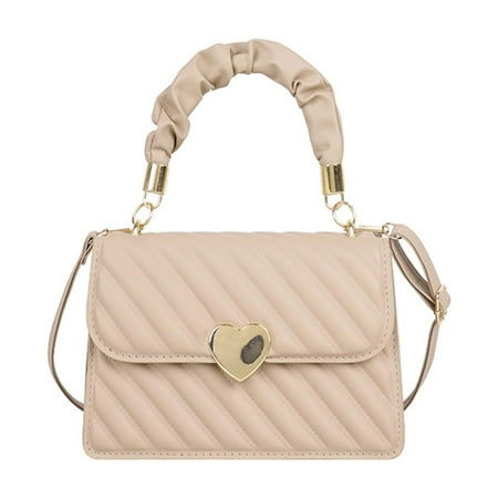 Crossbody Bags for Women  Shoulder Bag for Women  Women s Top Handle Button Flap PU Leather Square Handbags Crossbody Bags  Lightweight & Waterproof  Khaki