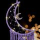thumbnail image 3 of Atrapasueños de luna, 1 pieza, estilo bohemio, para colgar en la pared, de macramé, con luz para sala de estar y dormitorio., 3 of 8