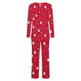 thumbnail image 5 of Tnhcen Holiday-Themed Pajamas Set 2-Piece Women’s Christmas Pjs Long Sleeves Crew Neck Top Pants Soft Nightwear Lounge Homewear S-3XL, 5 of 6