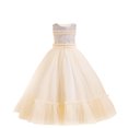 thumbnail image 1 of RXIRUCGD 2025 Vêtements d'Été pour Enfants Robe de Princesse Sans Manches Col Rond Couleur Unie Brodée Exquise Perles Robe de Soirée Robe de Banquet, 1 of 8