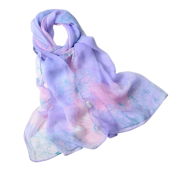 Aayomet Wool Scarf Women Ladies scarf Women Scarf Long Soft Chiffon Wrap Scarf (Purple, One Size)