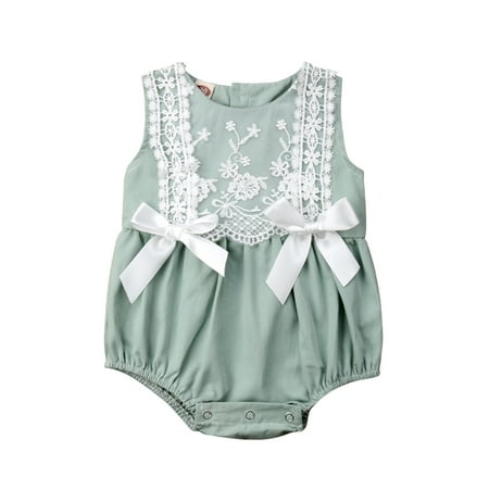 

Pudcoco Infant Baby Girl Lace Summer Bodysuit Sunsuit Clothes
