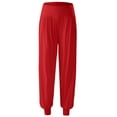 thumbnail image 6 of CHGBMOK Women's Relaxed-fit Jogger Track Cuff Sweatpants with Pockets for Yoga, Workout Red M, 6 of 7
