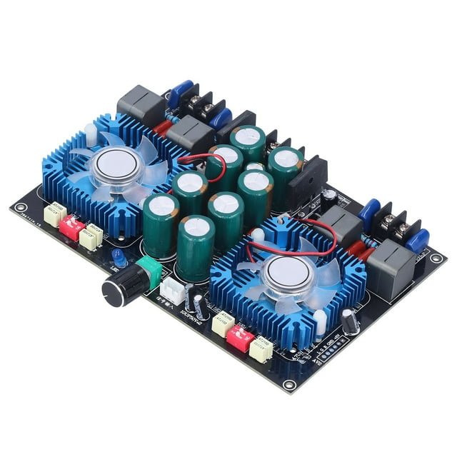 Placa amplificadora de potencia con ventilador, placa amplificadora de potencia digital Módulo de placa amplificadora de potencia Placa amplificadora de audio Rendimiento probado Jadeshay A