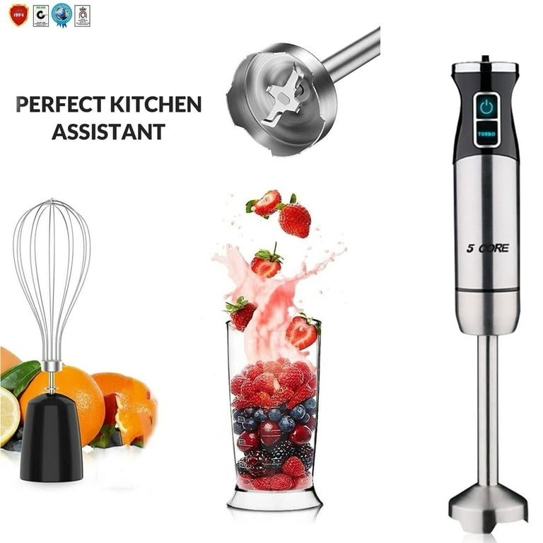 Dropship Hand Blender 500W 3-in-1 Multifunctional Electric Immersion Blender  8 Variable Speed Stick Batidora Emersion Mixer; 600ml Mixing Beaker; Whisk  Attachment; BPA Free 5 Core to Sell Online at a Lower Price