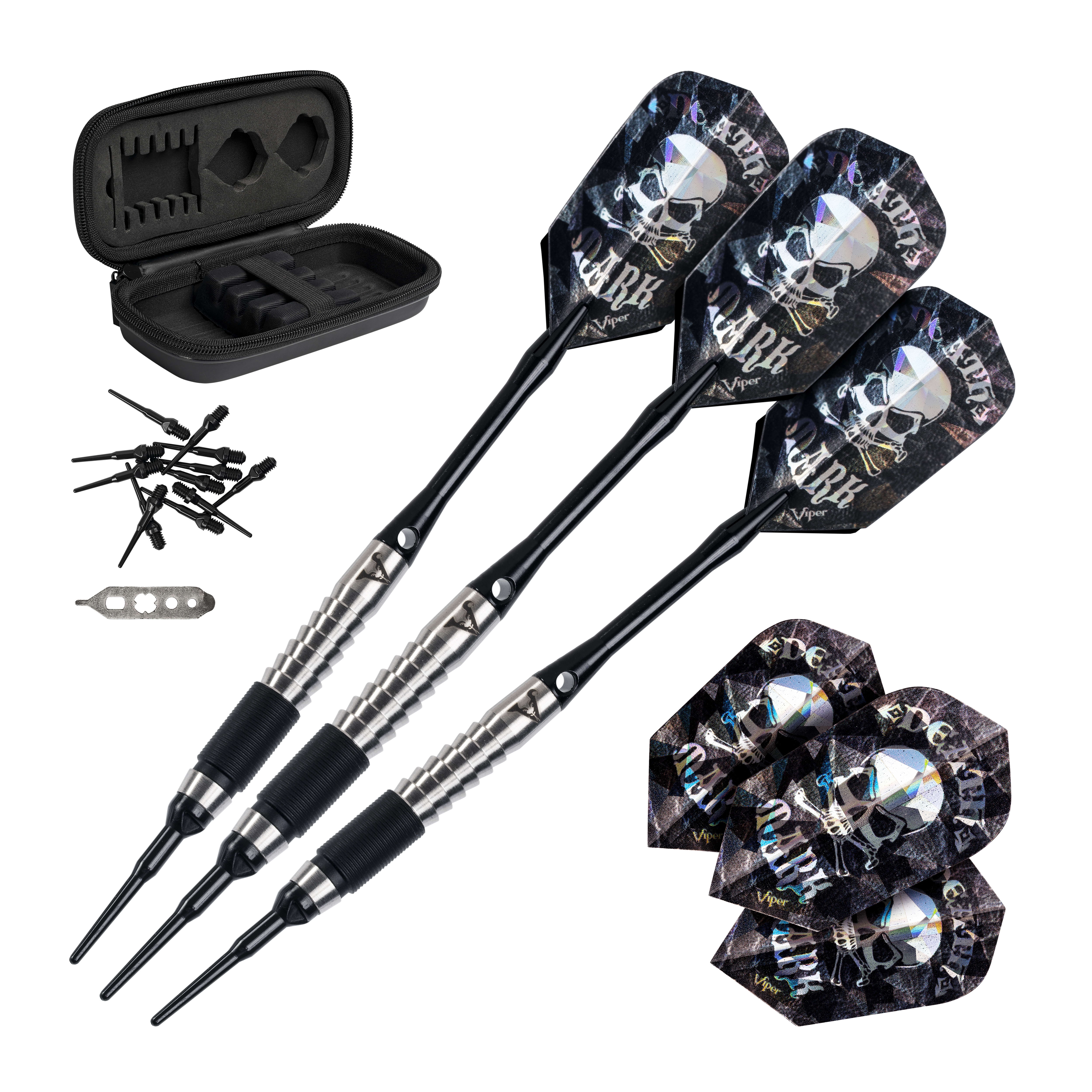 Viper Desperado 80 Tungsten Soft Tip Dart Set, Single Knurled 18 Grams